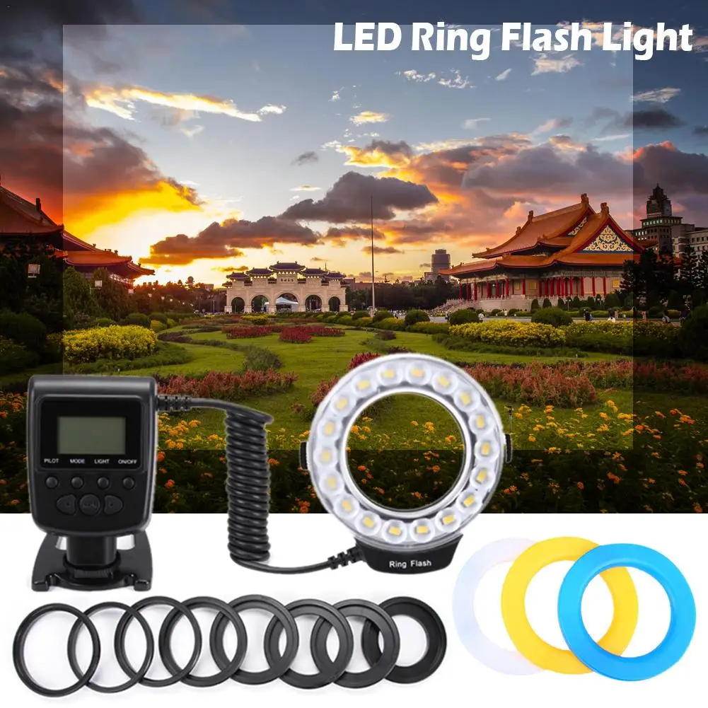 Portable Circular Flashlight Filling Lamp Digital Single Lens Camera Macro Flashing Lamp LED Ring Photography Light Equipment