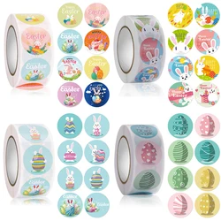 500pcs Happy Easter Stickers Bunny Easter Egg Self Adhesive Sticker Label For Easter Party Kids Gift Bag Box Envelope Seal Decor