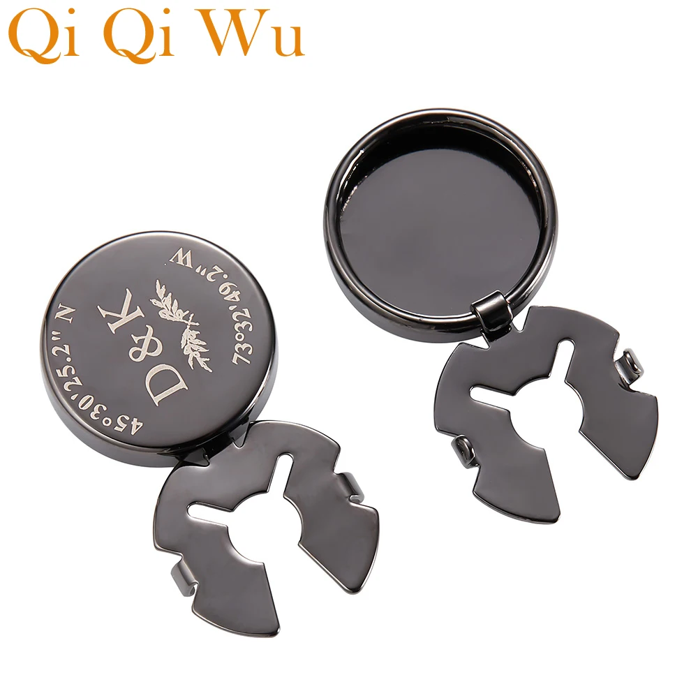 

Personalised Mens Cover Cufflinks Wedding Cuff links Buttons Custom Engraved Logo Suit Shirt Cufflink Round Jewelry Gifts