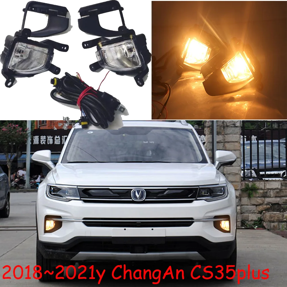 car bumper headlight ChangAn CS35 Plus daytime light 2018~2020y car accessories halogen bulb headlamp ChangAn CS35 fog light