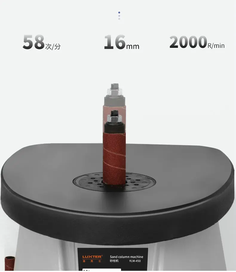AC220V450W 2000 Vòng/phút 14 Cuốn-Top Hình Trụ Sander, Chế Biến Gỗ Tròn Mài, Chà Nhám, nhiều Kích Thước Chế Biến