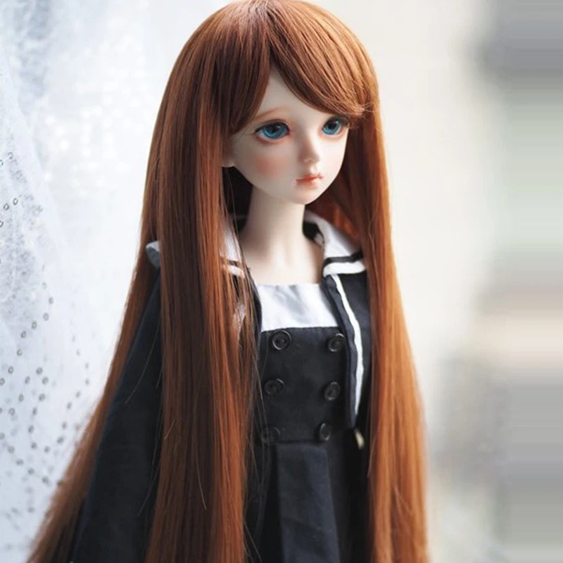 

D03-P326 children toy BJD DD SD MSD 1/4 1/6 1/3 doll's Accessoriess wig candy Oblique bangs long straight hair 1pcs