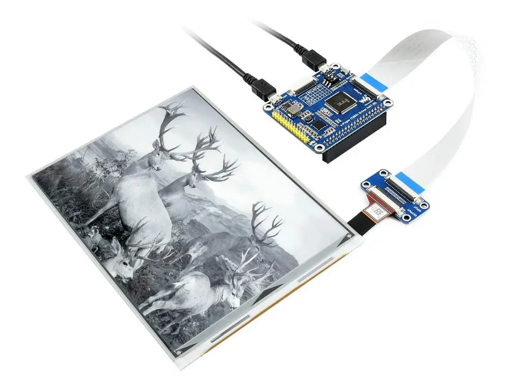 Waveshare 7.8inch E-Ink display HAT for Raspberry Pi, 1872*1404 resolution,IT8951 controller, USB/SPI/I80/I2C interface