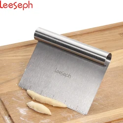 Leeseph – grattoir et hachoir en acier inoxydable, grattoir à pâte, coupe-pâte à Pizza, outils de cuisine