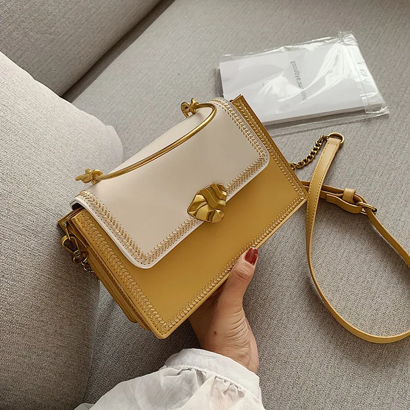 JIULIN New Type Metal Blade Lock piccola borsa quadrata Baituan Slant Bag Fashion Designer borsa a tracolla singola 2020 donna hangdbag