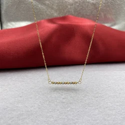Sinya New Trendy 18k Au750 Gold Necklace High luster Gold Beads Design Charm Fine Jewelry Dest Gift Hot Sale