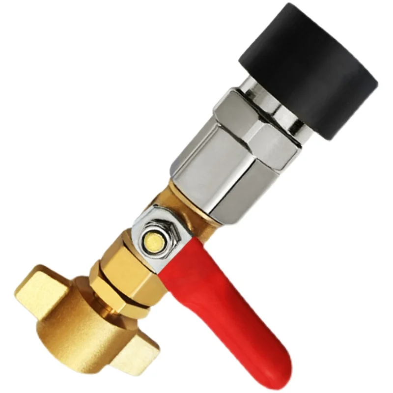 Conector de tanque de aire de camión, válvula de interruptor hembra, juego de pistola de soplado de polvo de vehículo de tres vías, cilindro de almacenamiento