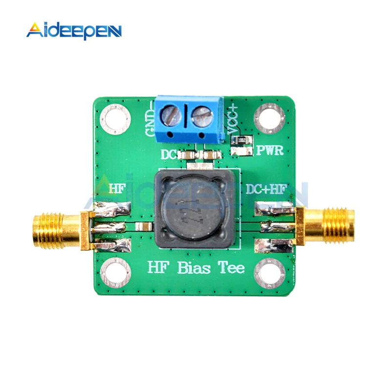 DC 50V 600mA Bias Tee 50K-60MHz RF Microwave Dc Feeder Offset Blocker Module For Short Wave RTL SDR LNA HAM Radio Amplifier