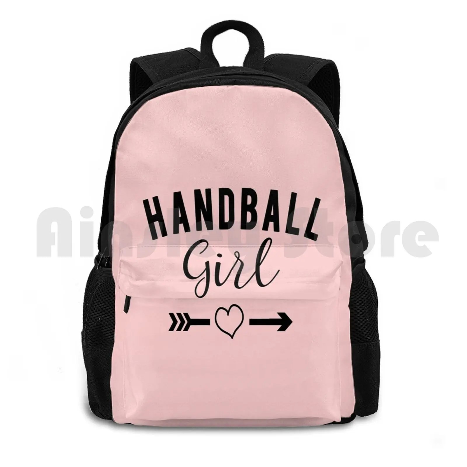 Handball Girl Lovers Outdoor Hiking Backpack Riding Climbing Sports Bag Handball Player Design Handball Girl Handball Handball