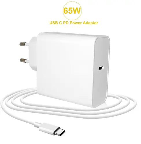 Cargador USB tipo C PD, adaptador de corriente para portátil, 45W, 65W, 20V, 3.25A, Macbook Pro, 12, 13, Huawei, Matebook, HP, DELL, XPS