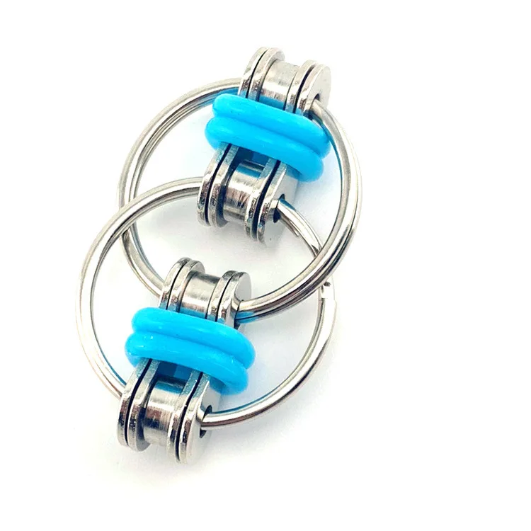 2021 Relief Bike Chain Fidget Toy For Autism Antistress Toys Set Anti Stress Spinner Key Metal Ring Puzzle Sensory Toys