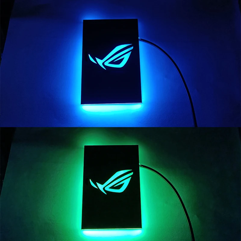 RGB 2.5 hard drive bracket dust cover chassis luminous decoration 5V phantom hard drive light board ROG faith light board