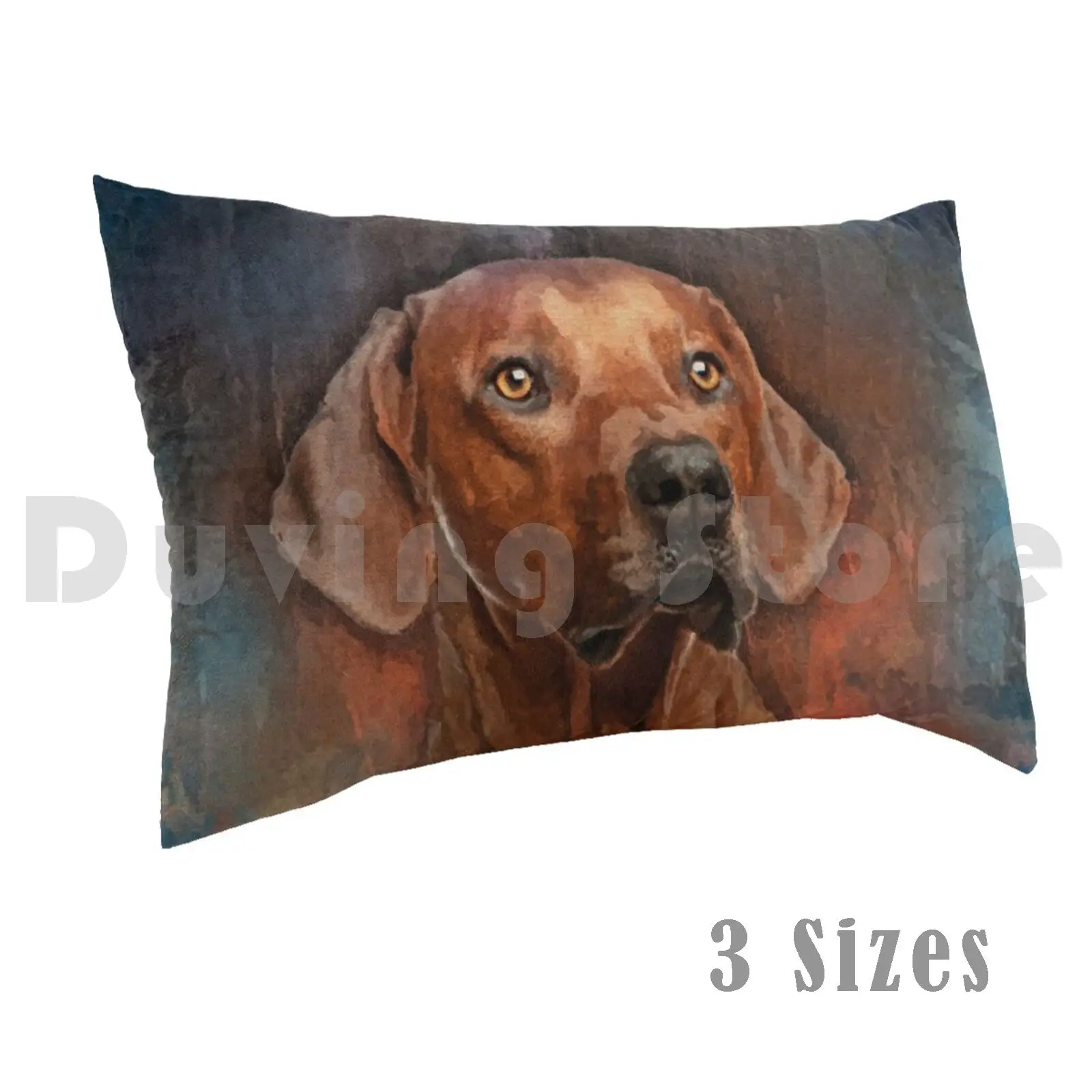 

Rhodesian Ridgeback Portrait Pillow Case Printed 35x50 Rhodesian Ridgeback Renaissance Hound African Lion Dog