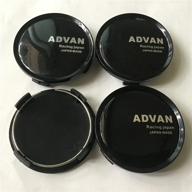 4pcs 74mm ADVAN RACING Car Wheel Center Hub Emblem Badge Cap Covers Auto Styling Accessories