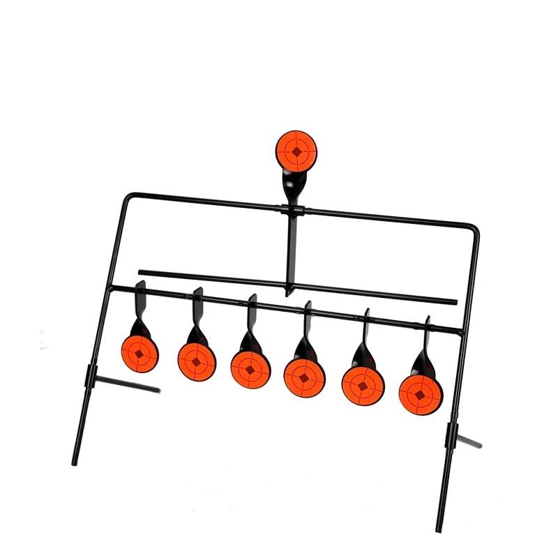 Vendita calda 5 obiettivi auto ripristino Spinning fucile ad aria compressa tiro bersaglio in metallo Set per pratica/gioco