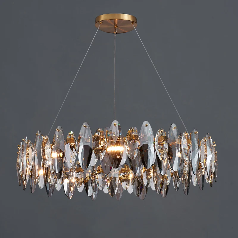 

Luxury modern crystal chandelier for living room home decor hanging crystals lamp dining room bedroom suspesion cristal lustre