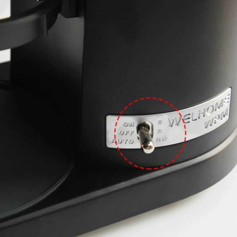 Welhome ZD-15BK 250g электрические кофемолки, итальянская кофемолка для дома, коммерческая маленькая конусная сталь 1400 об/мин, черная RoHS