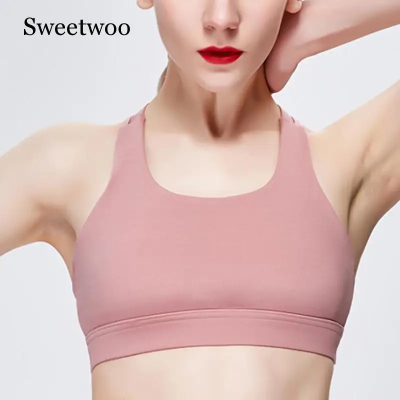 Soutien-gorge de sport pour femmes, respirant, à fort Impact, vêtements de course, de Yoga, d'entraînement, rembourré, sans fil, rose, bleu, violet, nouvelle collection 2019