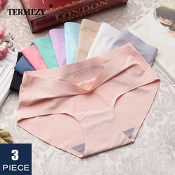 3 unids/lote conjunto de bragas sin costuras ropa interior femenina comodidad íntima moda femenina bragas de tiro bajo 10 colores lencería Envío Directo