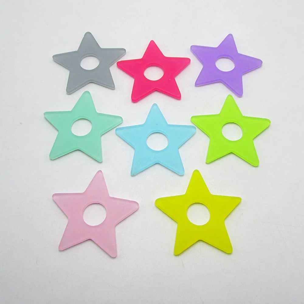 100pcs/lot candy color acrylic hollow stars padded applique Crafts for headwear hairbands DIY accessories