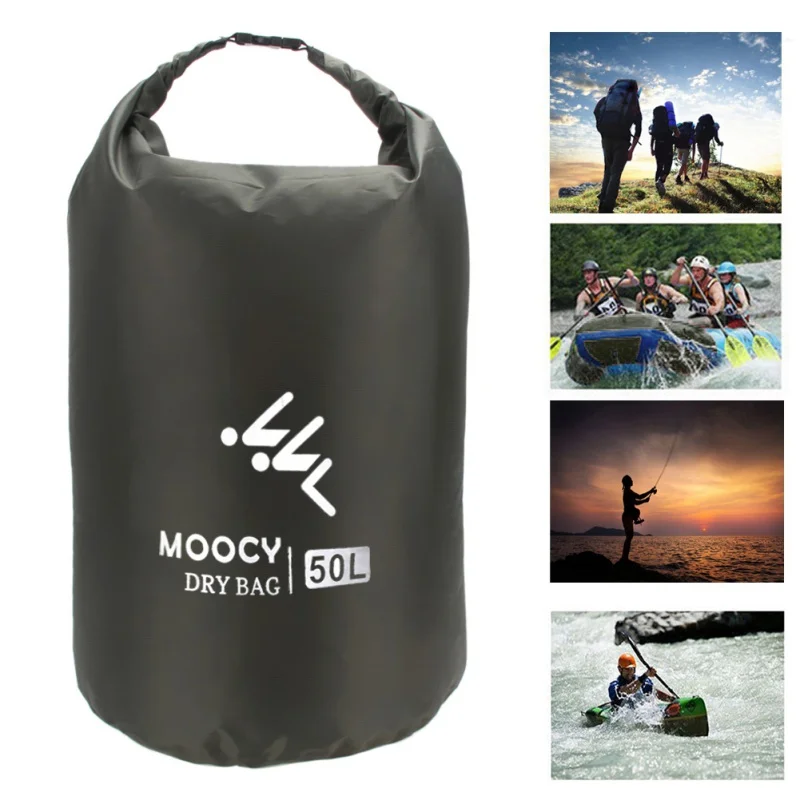 5L/20L/50L Waterproof Dry Bag Roll Top Sack Rafting Boating Swimming Kayaking Dry Organizer Outdoor Beach Fishing Storage Bag