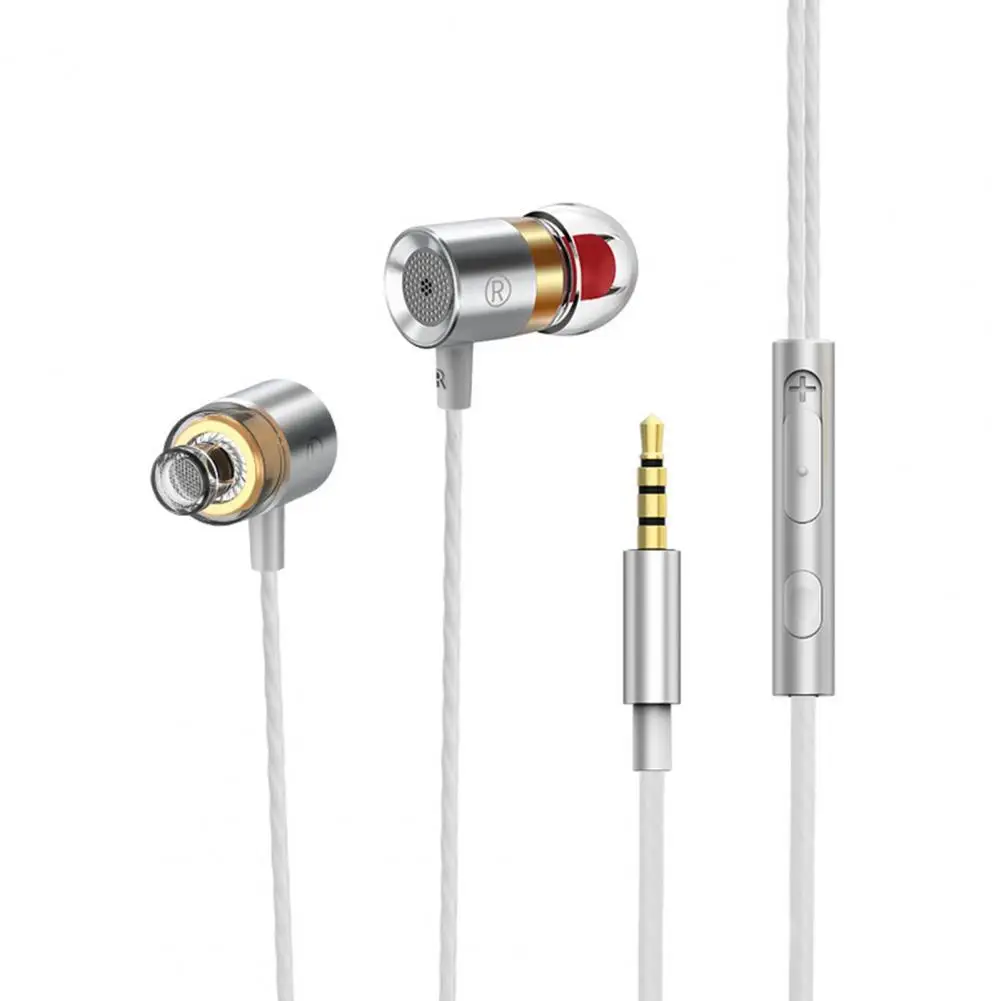 Earbud High Fidelity Metal Mega Bass 3.5mm MIC In-ear Wired Earphone for Outdoor наушники проводные