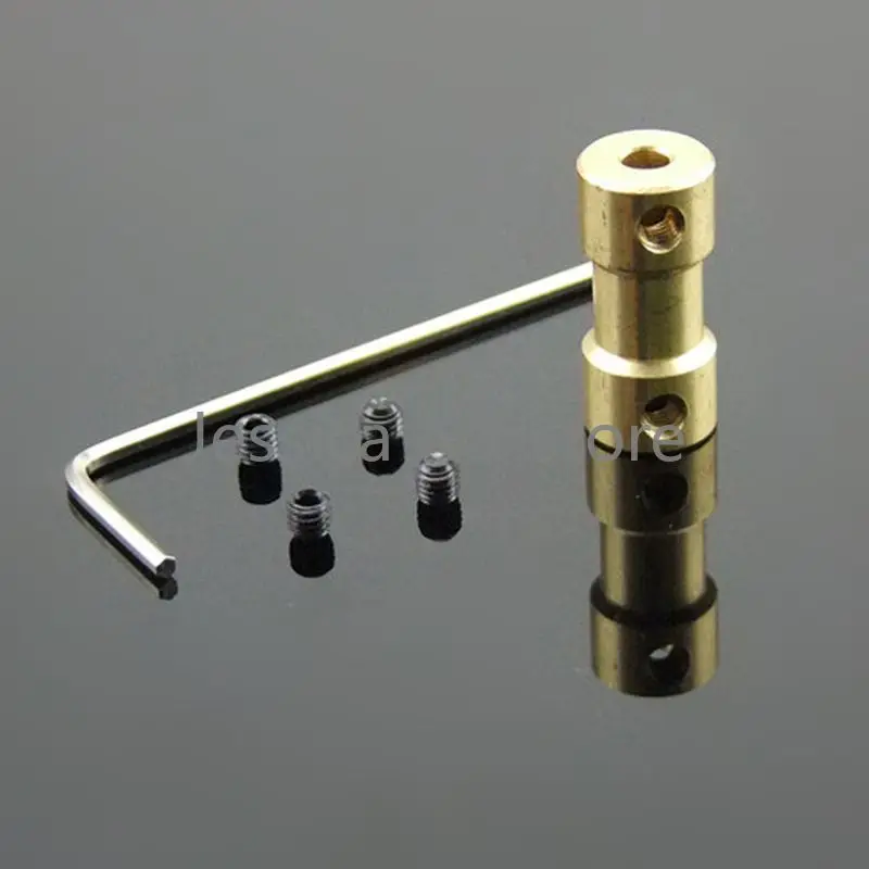 10pcs Rigid Couplings Cylinder Copper Machine Motor Connector Metal Coupling Mechanical Transmission Model RC Parts