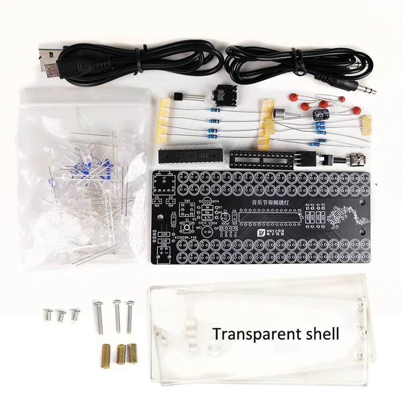 Parts 18 Segments 4 Columns LED Music Rhythm Spectrum Light Voice Control Line Control Level Display Electronic Diy Kits