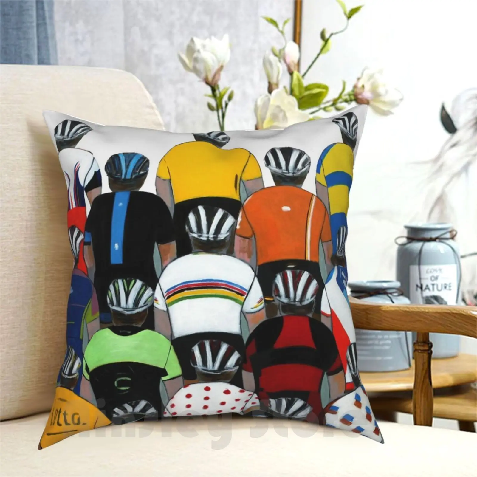 Funda de almohada para camisa Maillots, funda de almohada suave DIY impresa para el hogar Ag2r Quickstep Iam Lampre Soudal Movistar Orica