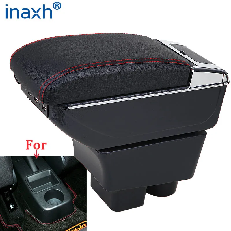 For Skoda FABIA Armrest For Skoda Fabia 2 Car Armrest box Retrofit parts Storage Box Interior Parts Car Accessories 2008-2014