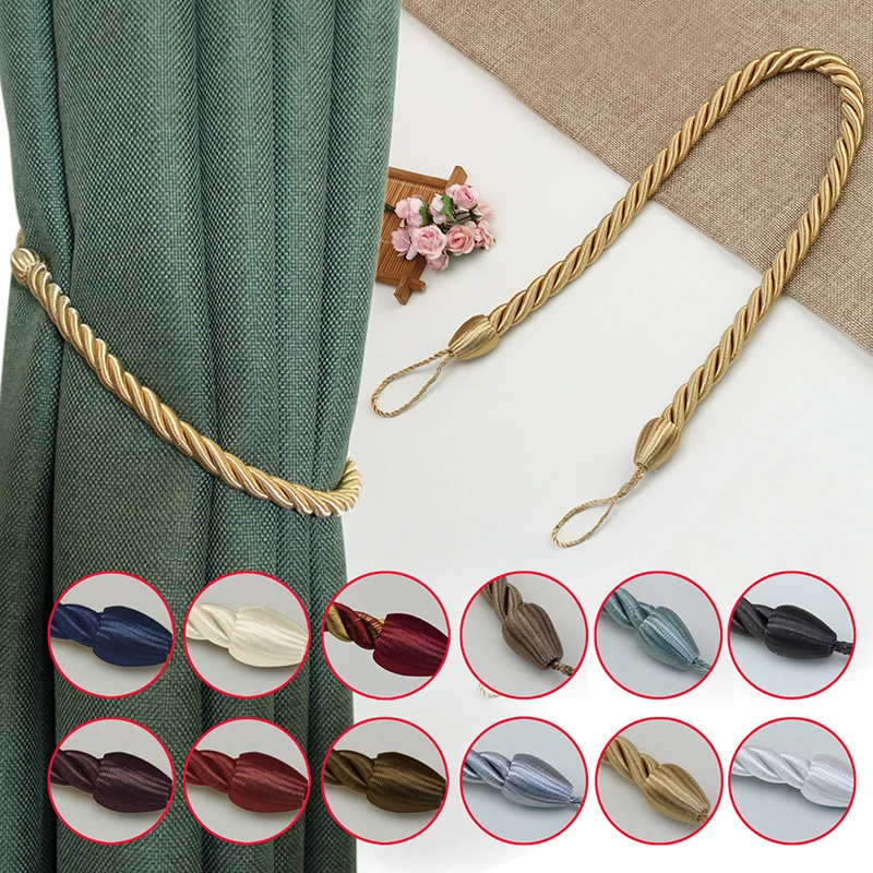 2Pc Handmade Weave Curtain Tieback  Curtain Holder Clip Buckle Rope Home Decorative Room Accessories Curtain Tie Backs