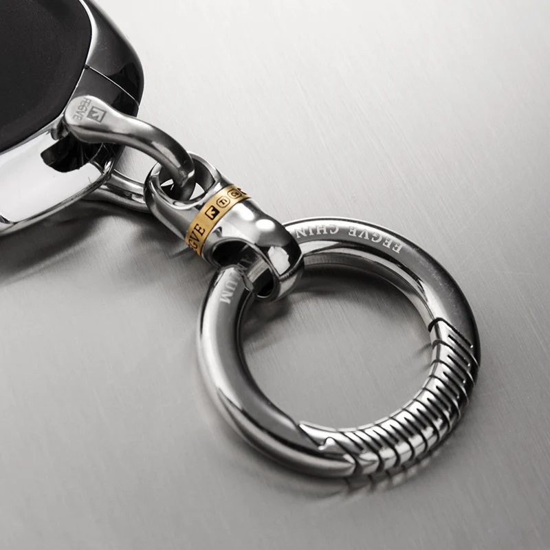 High-Grade Men Titanium Ring Car Remote Control Special Keychain High Quality Waist Hanging Titanium Key Chain Key Ring Pendant