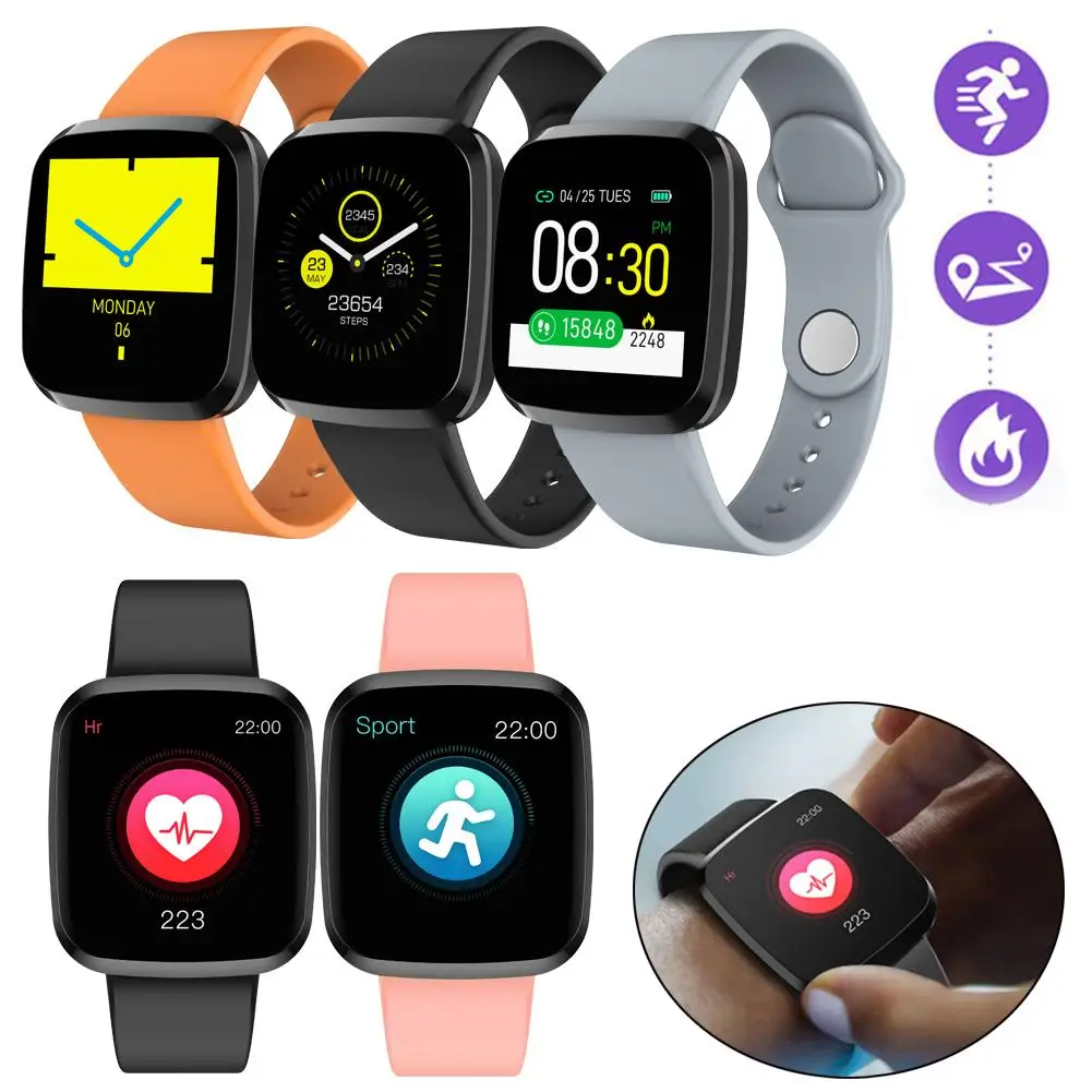 

Color Screen Smart Watch Bluetooth-Compatible Reminder Remote Camera Heart Rate Fitness Tracker for Android iOS Cell Phones