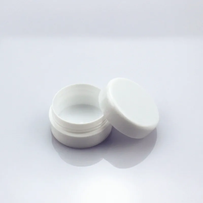 100pcs/lot 1g 2g 5g White Cosmetic Jar Refillable Plastic Eye Cream Bottle Mini Round Cream Container