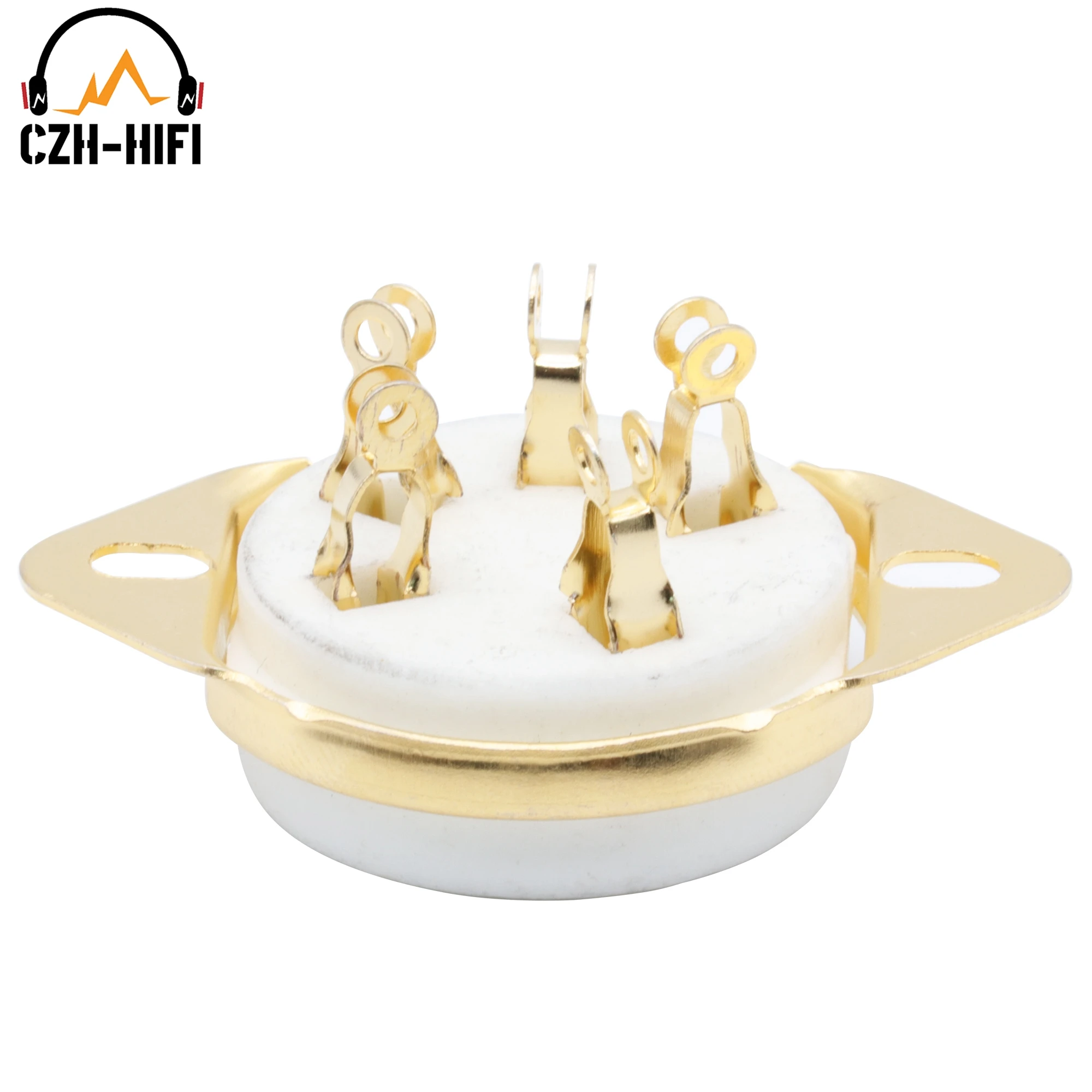 1PC 5PIN TUBE SOCKET Ceramic Valve Base for 807 24 27 37 47 56 76 FD422 WE272A WE311A Vintage Audio Amplifier DIY Gold/Tin Plate