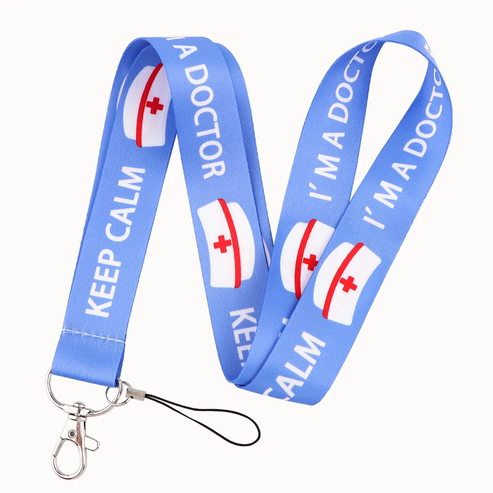 LX763 1PC New Hot Sale Doctor Lanyard badge ID Card Holder Neck Strap Clip Mobile Phone Neck Straps Cute For Doctor Nurse