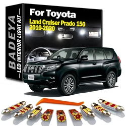 BADEYA 18Pcs LED Interior Map Dome Trunk Light Kit For Toyota Land Cruiser Prado 150 For Prado 150 2010-2020 Car Led Lamp Canbus