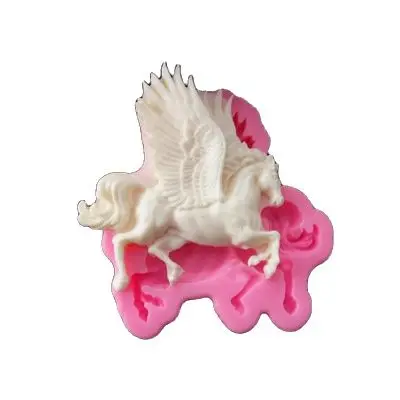 Pegasus Unicorn Shape Silicone Fondant Chocolate Aroma Stone Ornaments Resin Sugarcraft Mold For Pastry Cup Cake Decorating