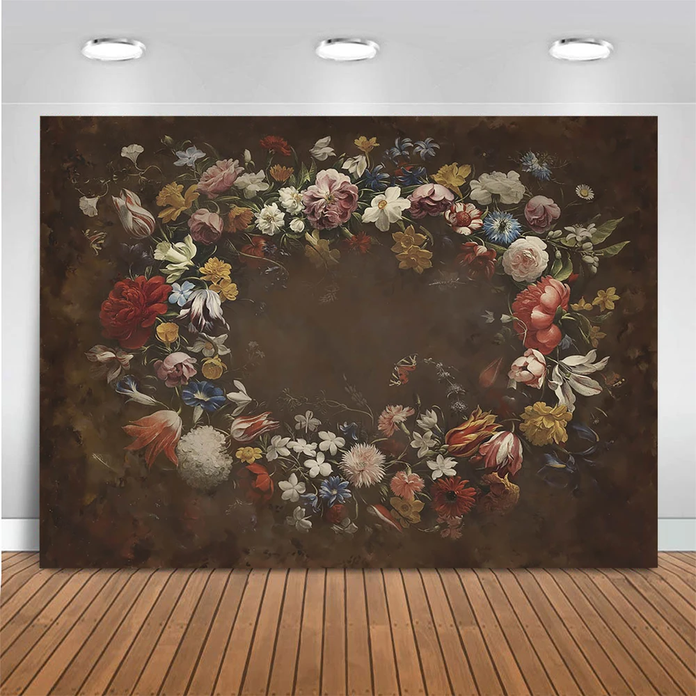 Fondo de fotografía de retrato artístico marrón rosa chica adulta foto Retro telón de fondo niño cumpleaños vinilo estudio fotográfico profesional