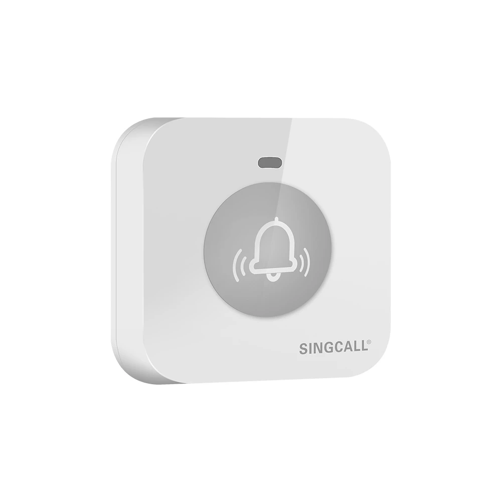 SINGCALL Wireless Call Bell, A Small Touchable Single Button with Waterproof Function, APE590, for Restaurant Bar Hospital