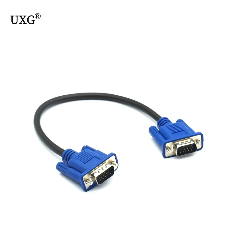 30cm 50cm VGA Cable Male To MaleBraided Shielding High Premium HDTV VGA Computer Tv Display Signal Short Cable 0.3m/0.5m/1.5m