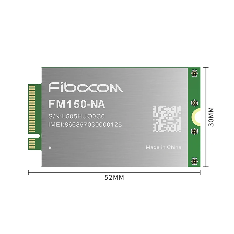 

Fibocom FM150-NA 5G module Qualcomm SDX55 chipset SA/NSA 5G NR Sub-6 band LTE Cat20 M.2 modem North America MIMO GNSS