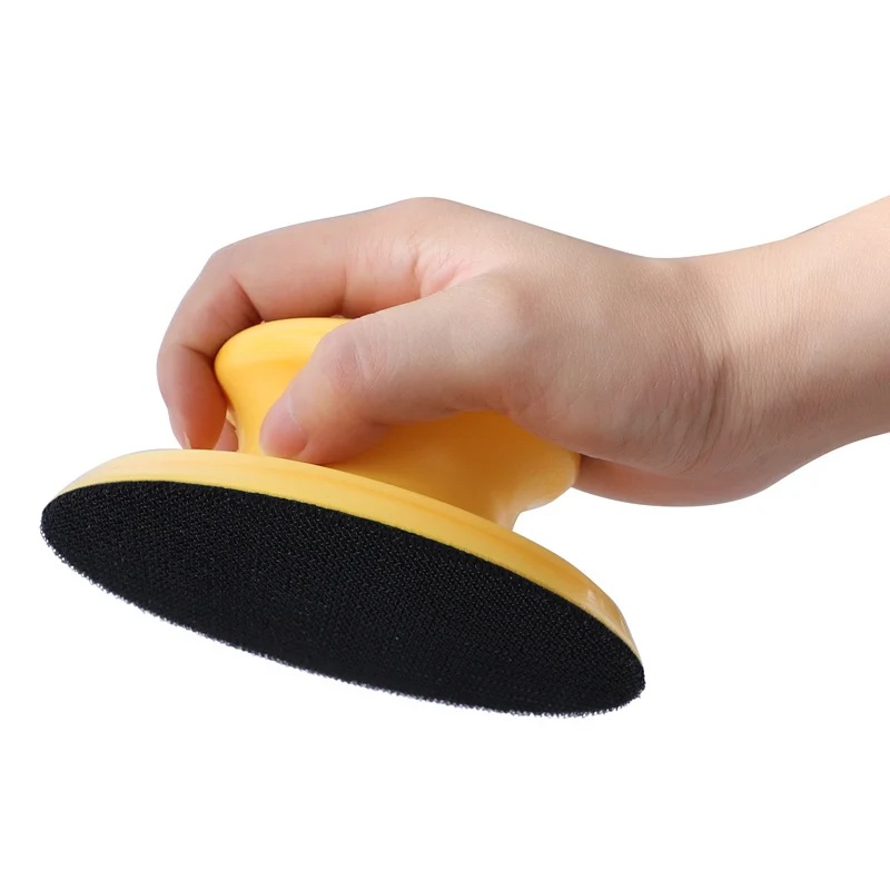 5 Inch Sanding Block Rubber Sanding Disc Hook Loop Grinding Block for Manual Polishing Rust Removal
