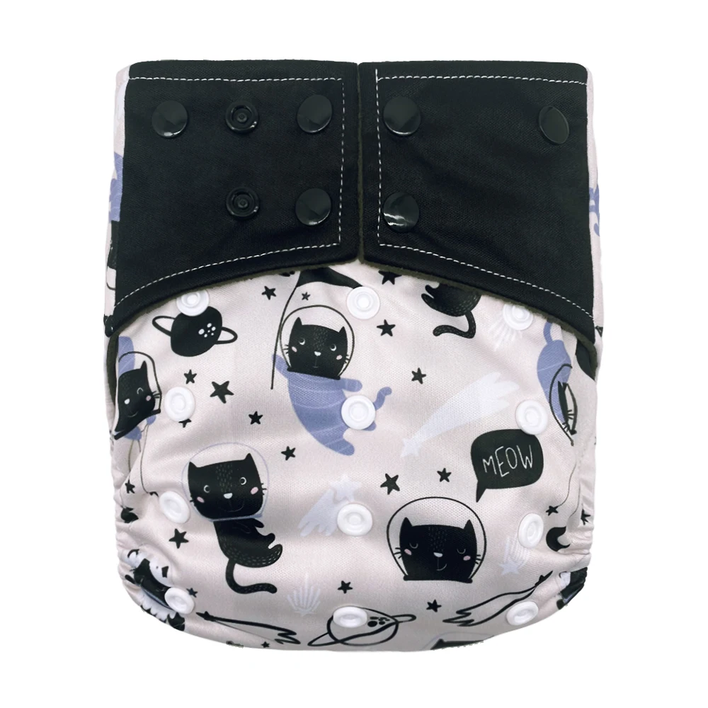 Dotoo Bladeren En Vos Print Wasbare Herbruikbare Doek Luier Verstelbare Bamboe Houtskool Voor 3-15Kg Baby Luier