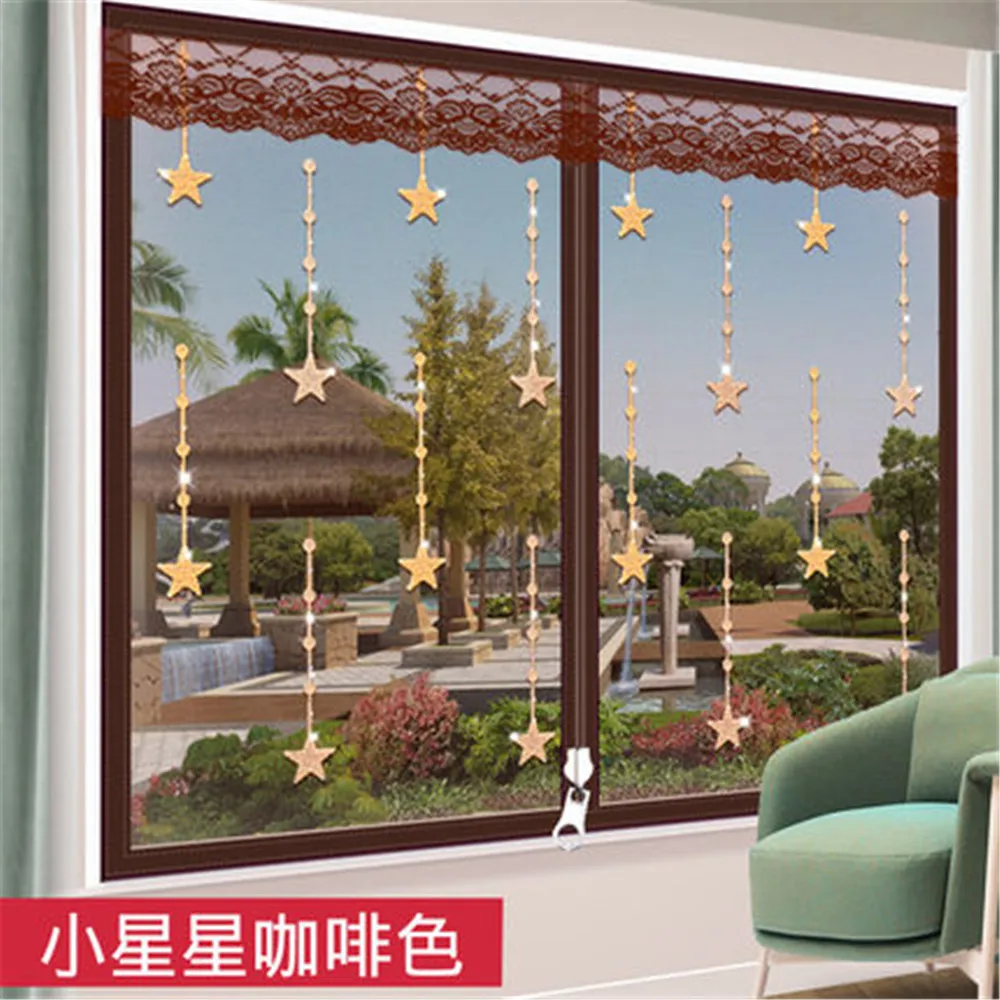 

Door window yarn Anti-mosquito Screens Custom window screen mesh curtain mosquito curtain of zipper Dust, insect nets