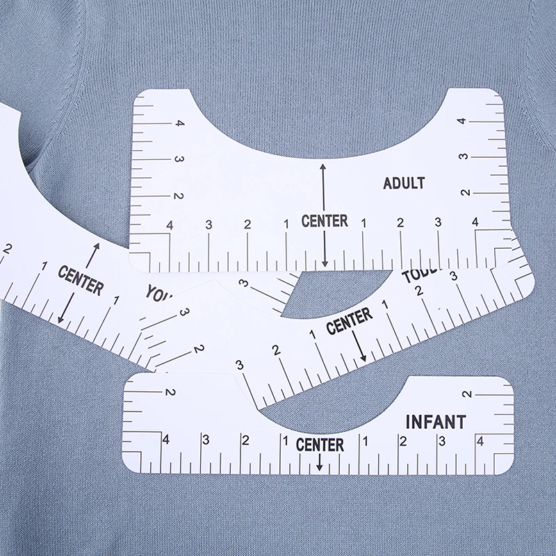 5Pcs T-shirt Uitlijning Heerser Voor Guiding Tshirt Meting Heerser Tool Opstellen