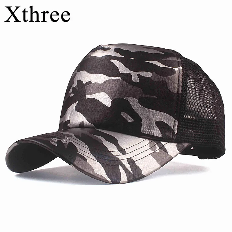 Xthree Summer Baseball Cap Mesh Cap Camouflage Snapback Hat Men Hip Hop Casquettes Hats for Women Bone