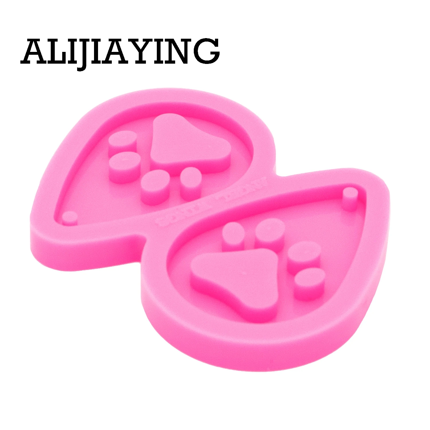 DY0419 Glossy Paw Tear Drop Hoop Earrings Silicone Mold Resin Pendant Mould for Epoxy Jewelry Making DIY Crafts