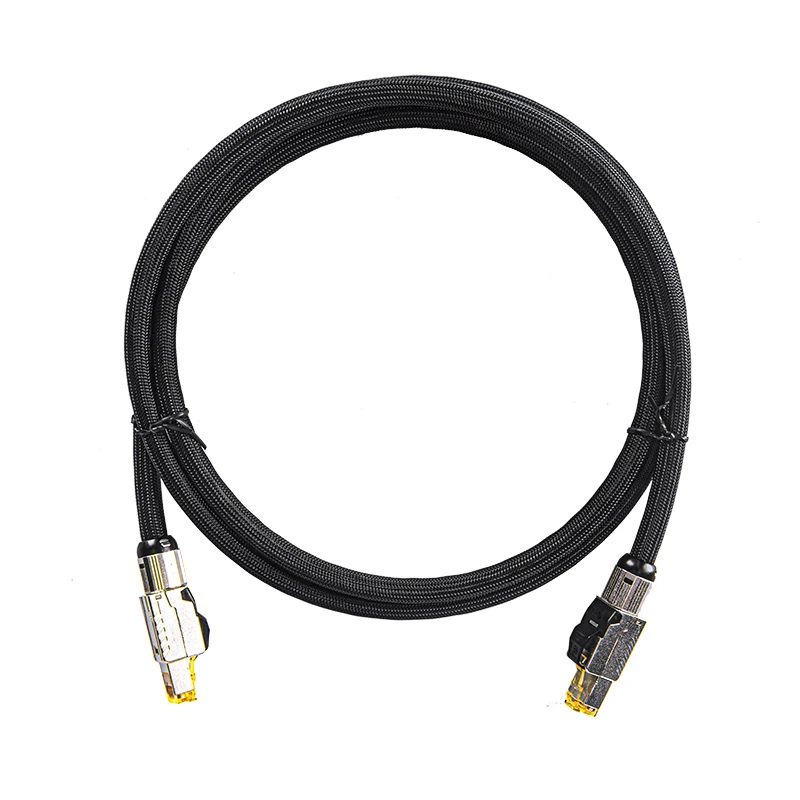 40G CAT8 PRE-TERMINATED CABLE CAT7 10G PRE-ASSEMBLED WITH FIELD CONNECTORS LSZH JACKET+NYLON BRAID