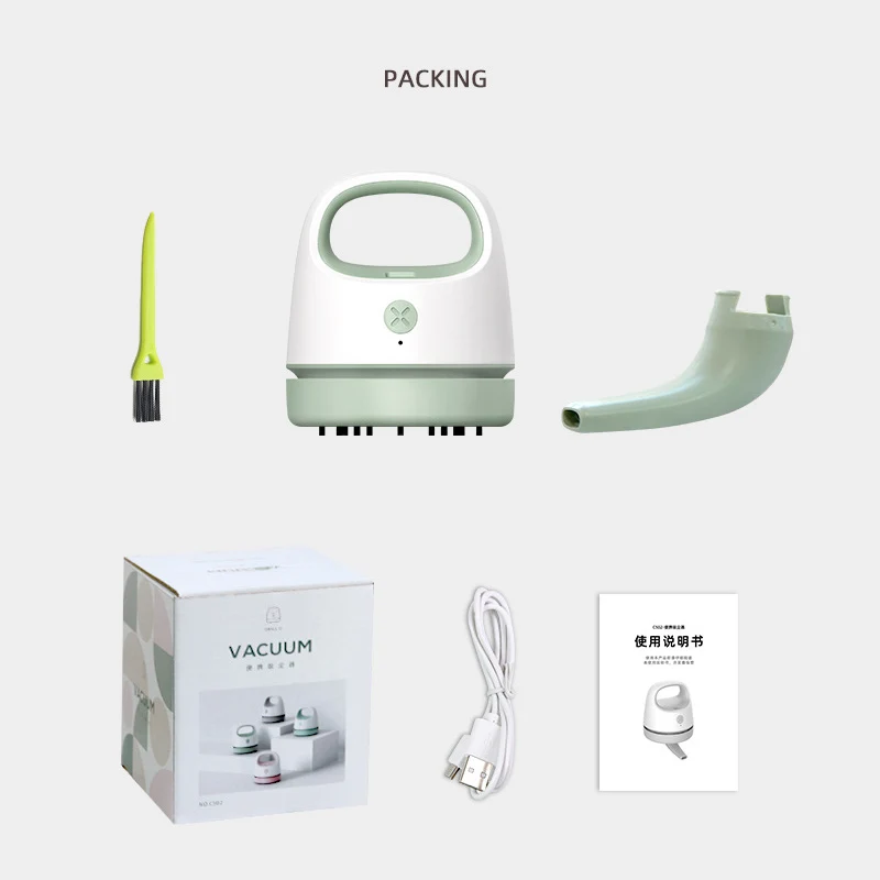 Xiaomi Mijia Youpin เครื่องดูดฝุ่นไร้สายแบบพกพา Mini รถชาร์จ Usb ขนาดเล็กเดสก์ท็อปเครื่องดูดฝุ่น